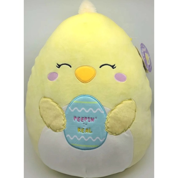 Squishmallow Aimee Yellow Chick 16” Easter Edition Holding Egg (Kelly Toy) - Picture 10 of 10